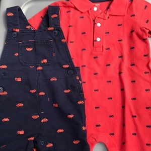 Overalls and onesies set: Toddler